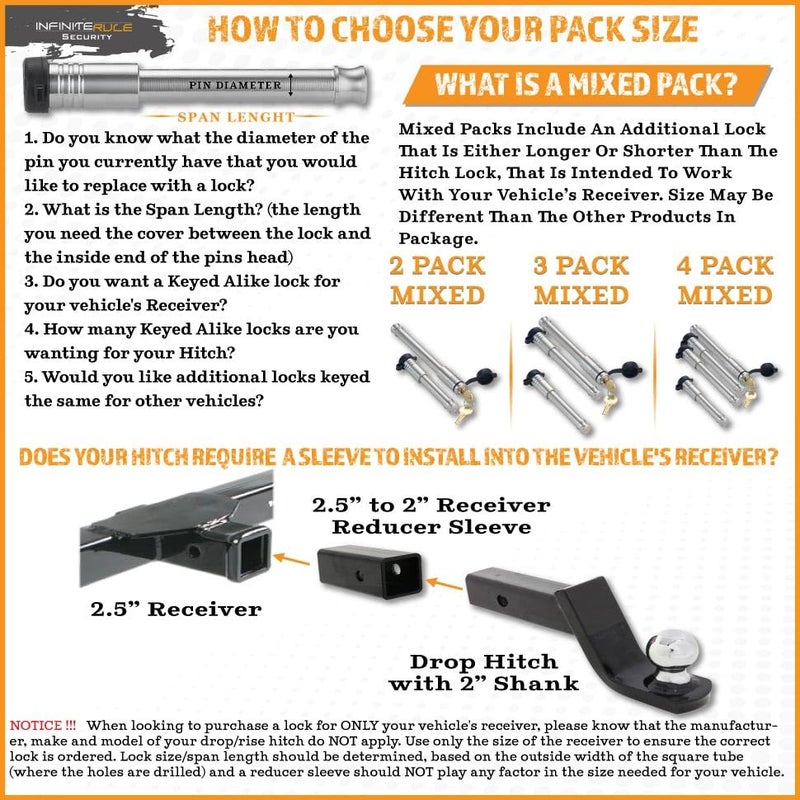 InfiniteRule Security 61071 | Receiver Lock for 2" Receiver - Class III & IV - Image 5